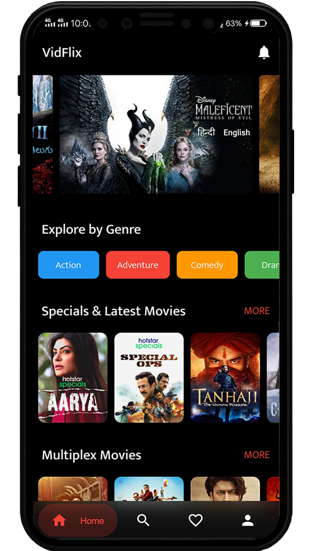 Netflix Clone UI Template in Flutter screenshot