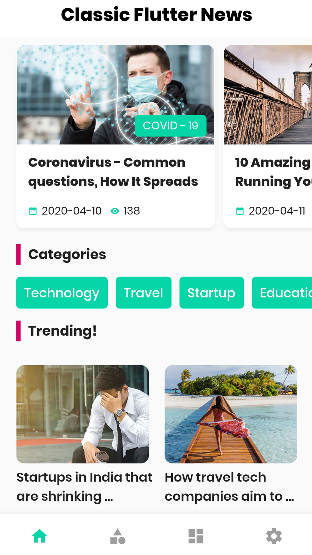 Classic Flutter News App best for News, Blog and Magazines screenshot