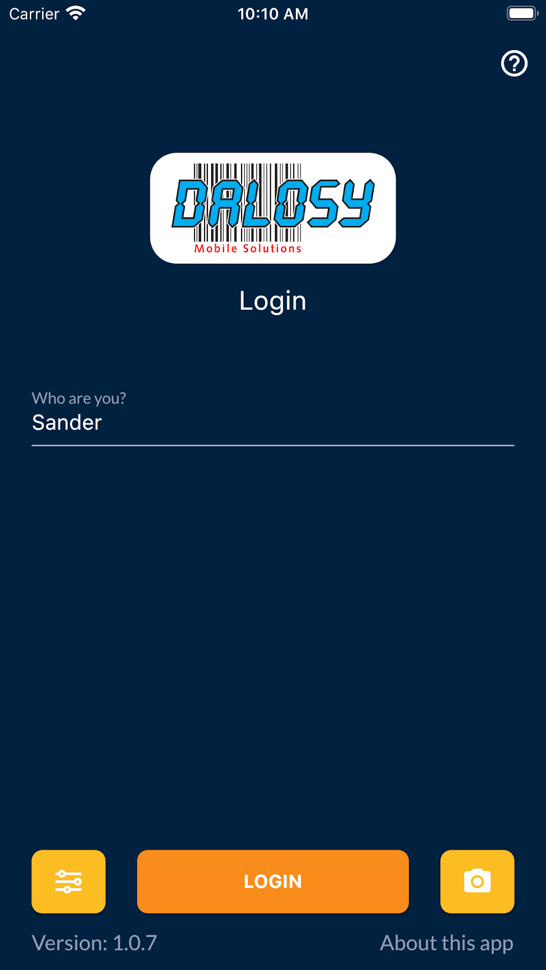 Demo Proof of delivery screenshot