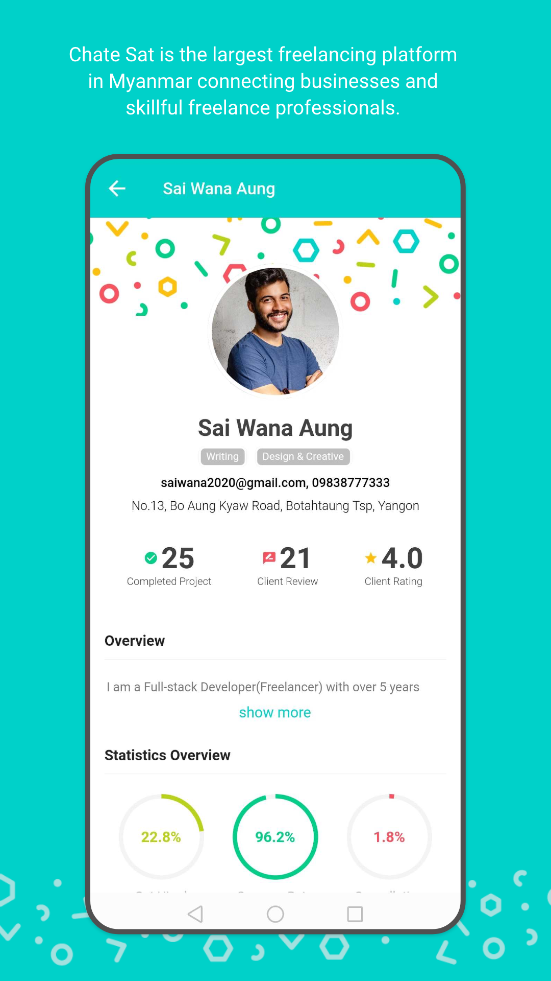 Chate Sat - Freelancing Platform screenshot