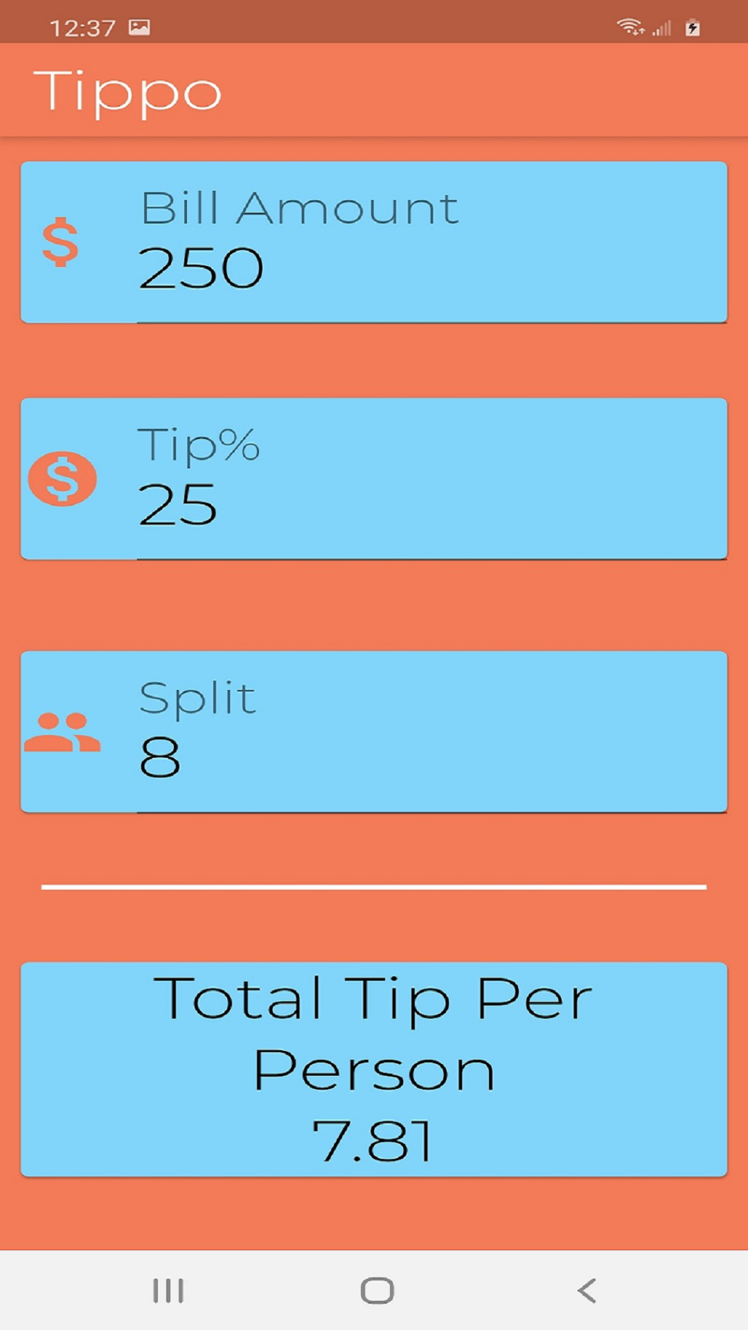 Tippo (Tip Calculator) screenshot