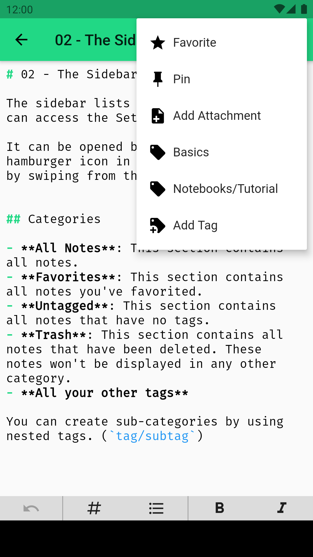 Noteless screenshot
