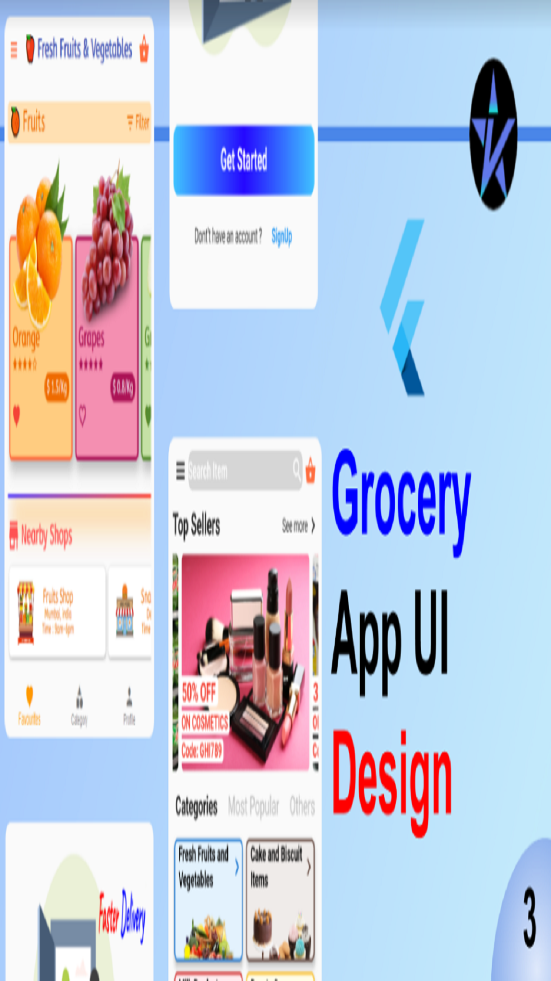 Grocery App UI Design Template screenshot