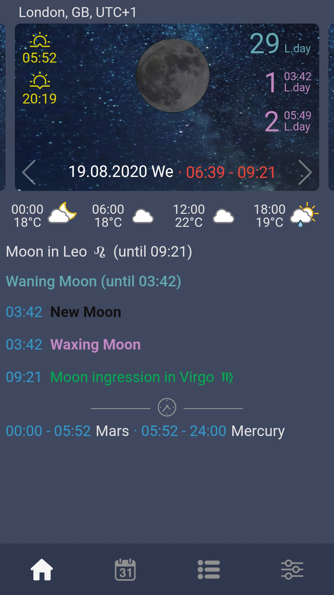 Moon Assistant screenshot