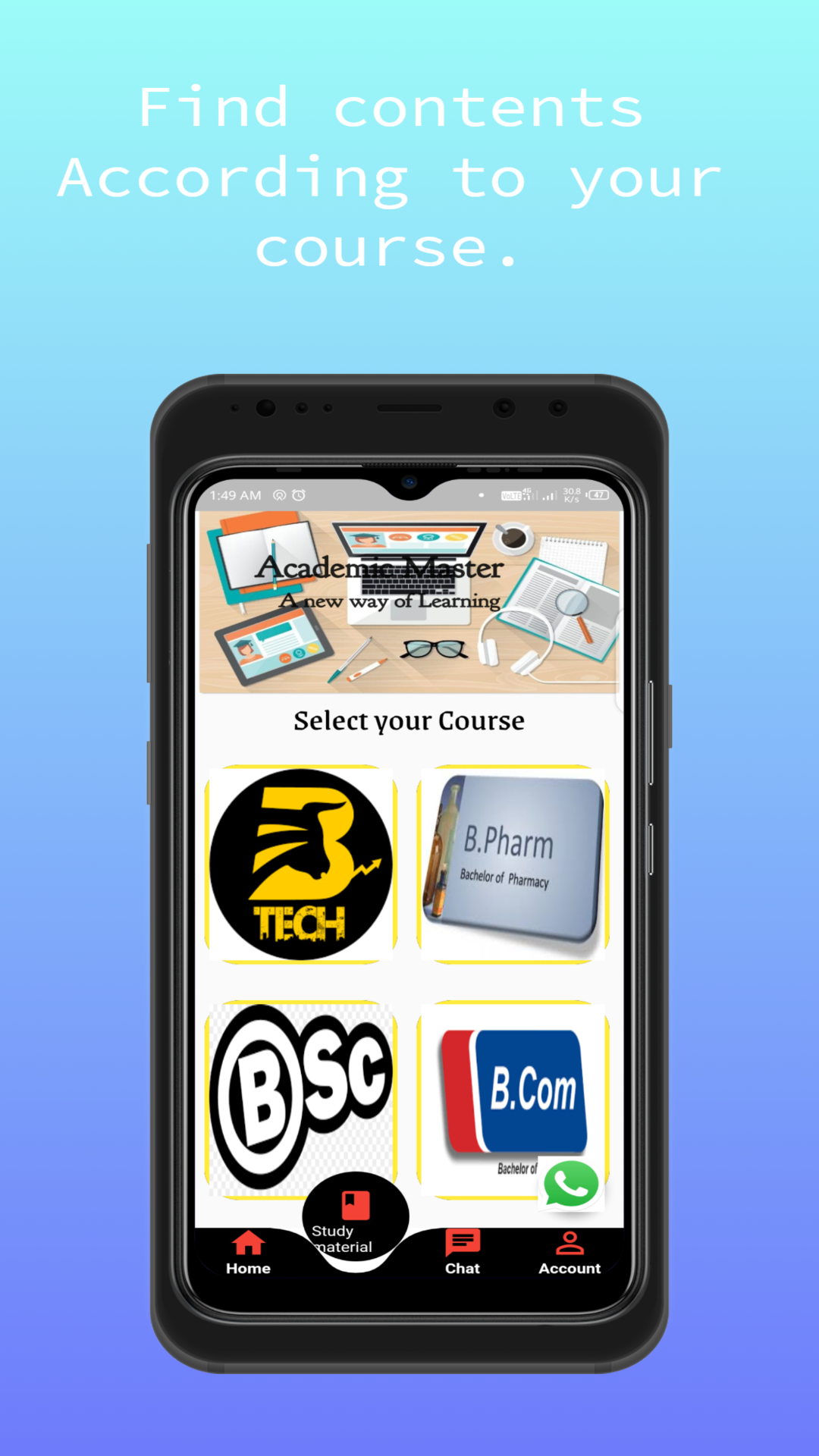 Academic Master-notes,paper,lectures,syllabus screenshot