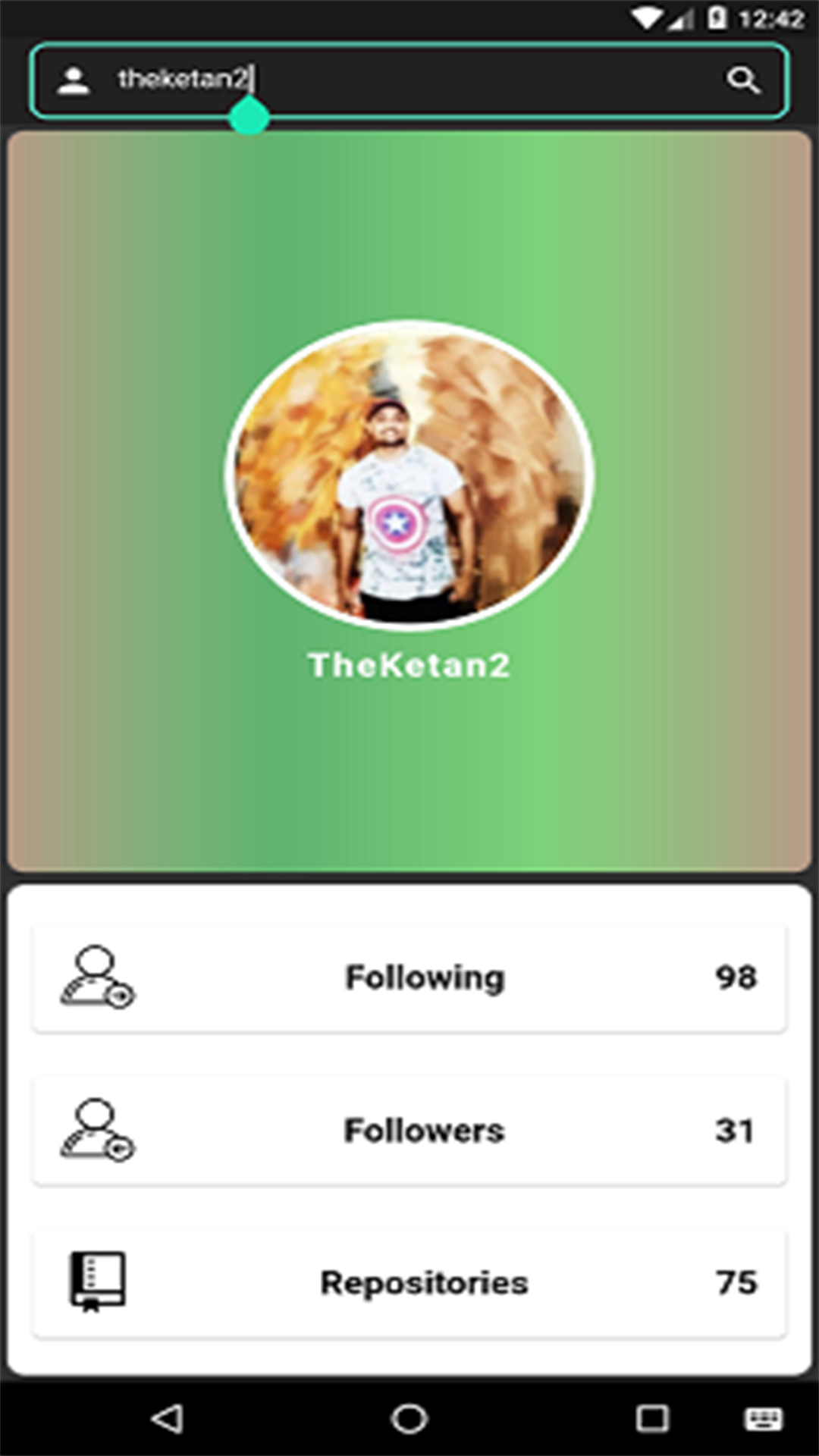 Github Profile Viewer screenshot
