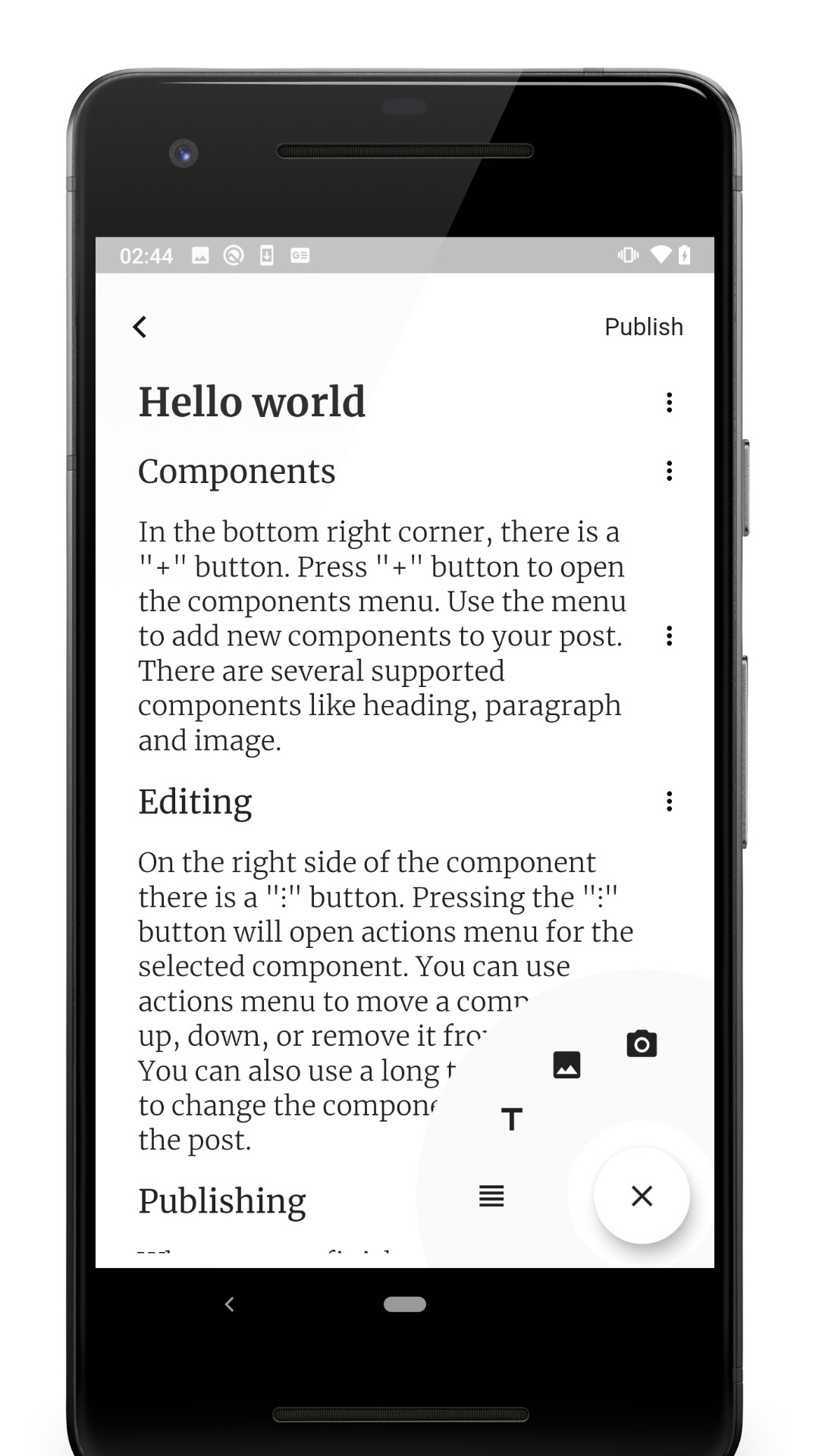 Blogspace screenshot