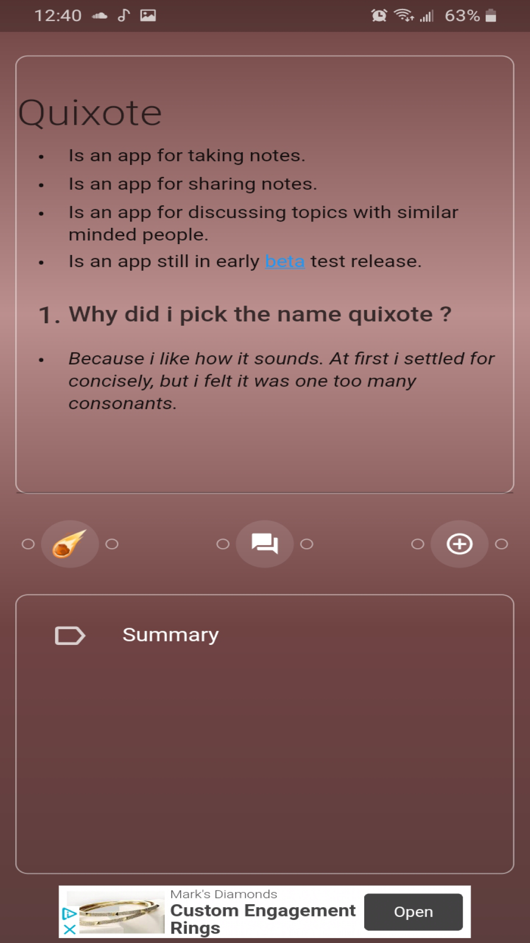 Quixote - Note Editor screenshot