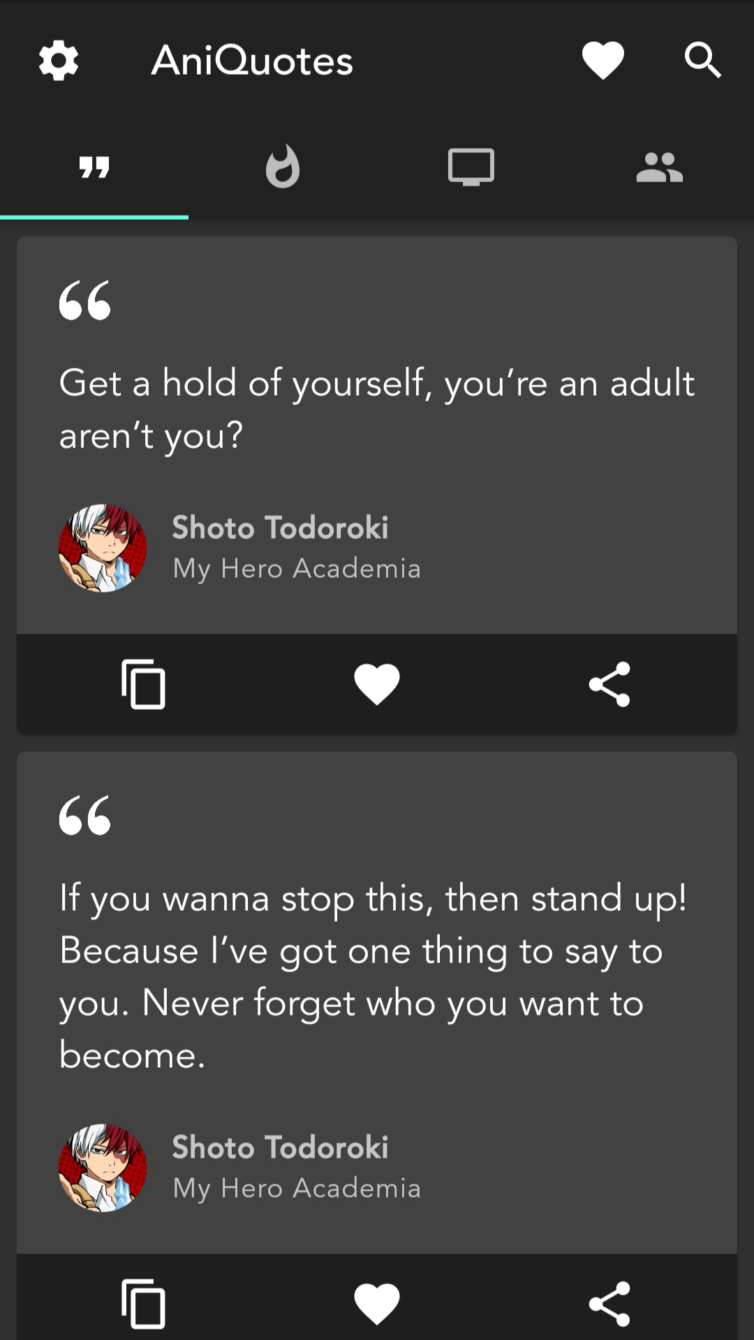 AniQuotes - Anime Quotes screenshot