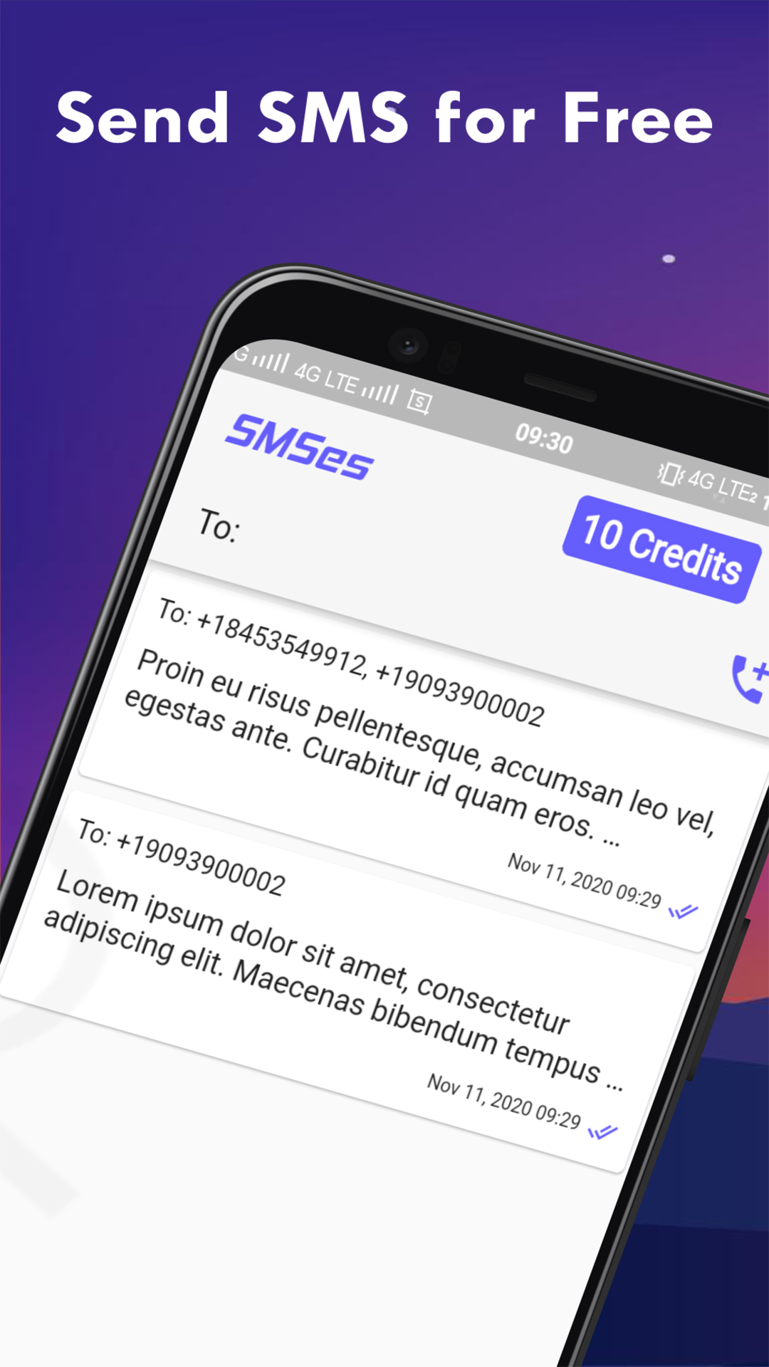 SMSes - Send SMS for Free screenshot