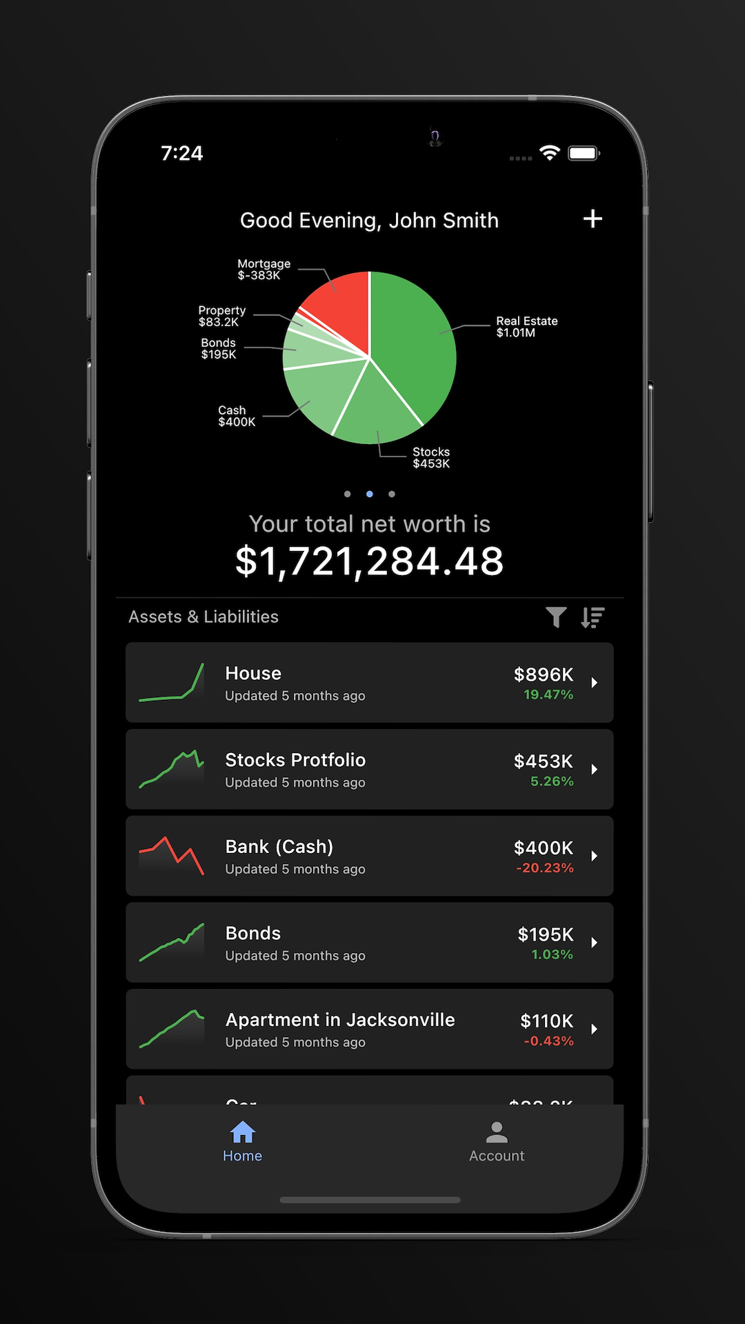 WorthTracker screenshot
