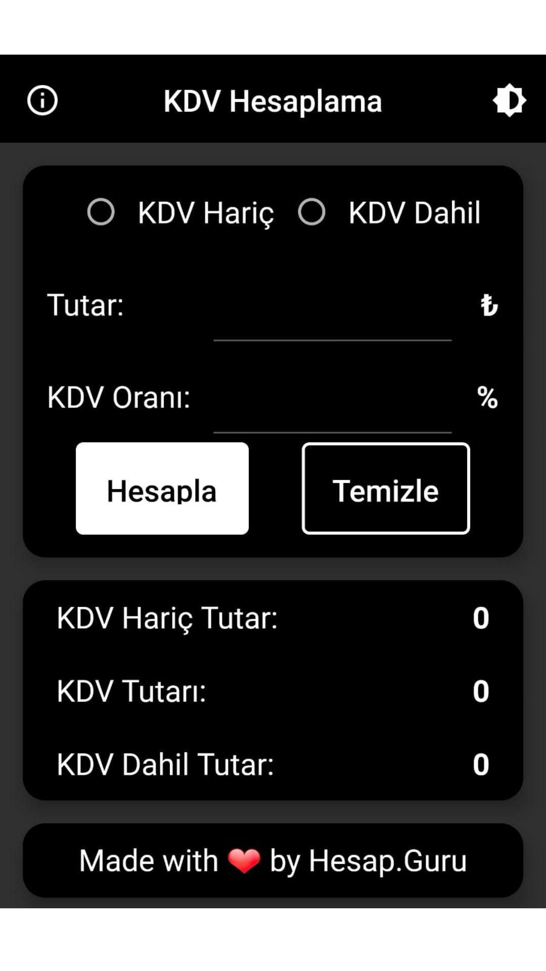 KDV Hesaplama screenshot