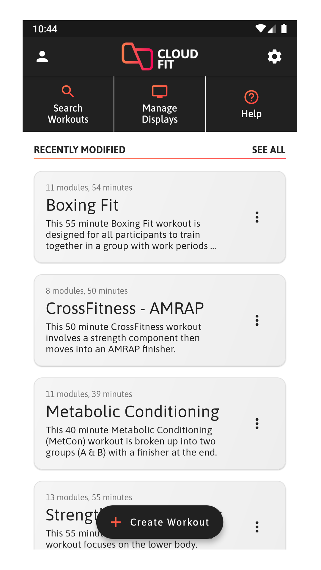 CloudFit screenshot