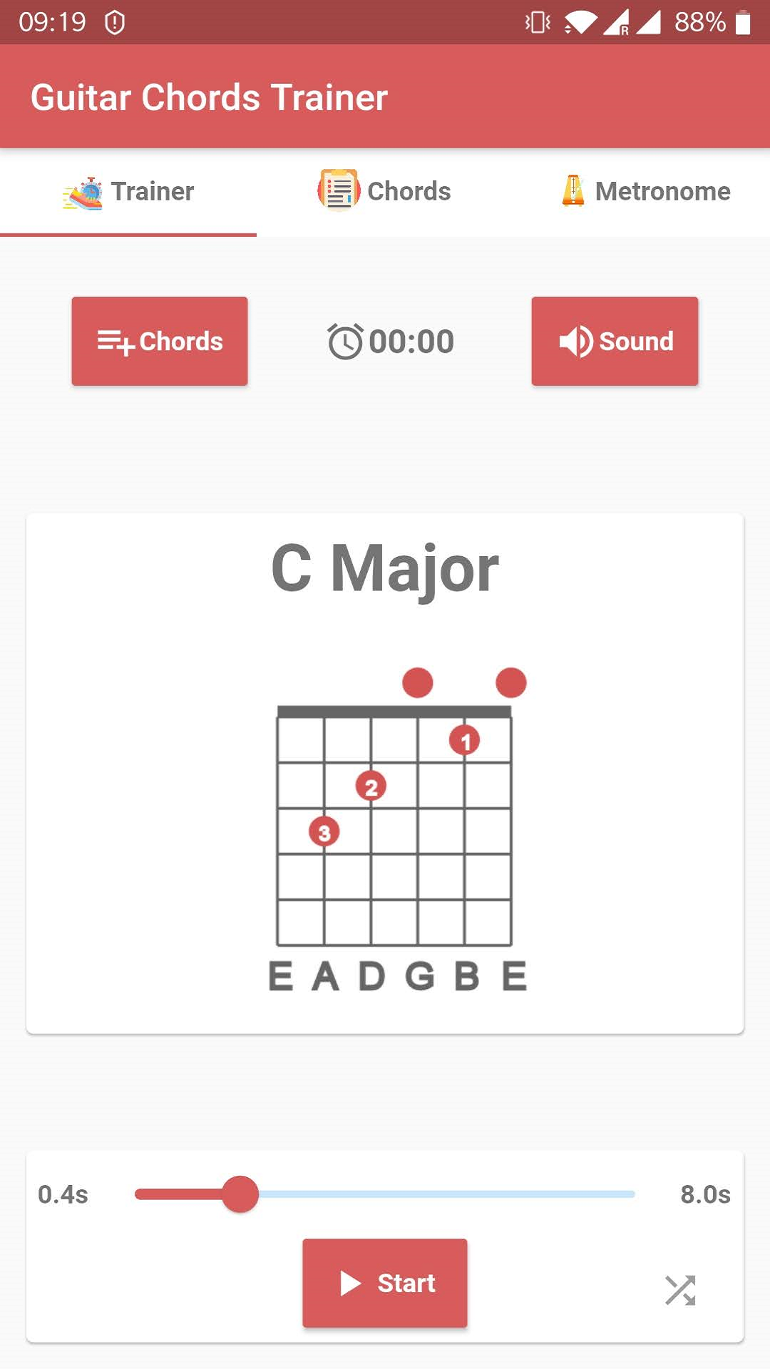 Guitar Chords Trainer screenshot