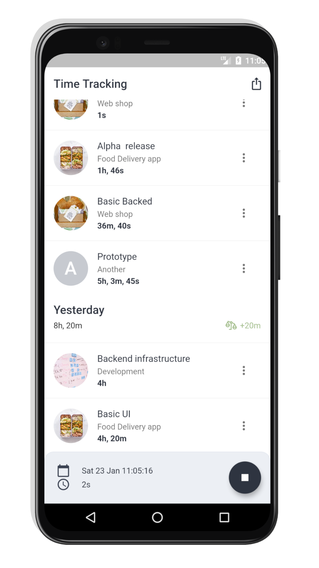 FlyTasks - Time Tracker screenshot