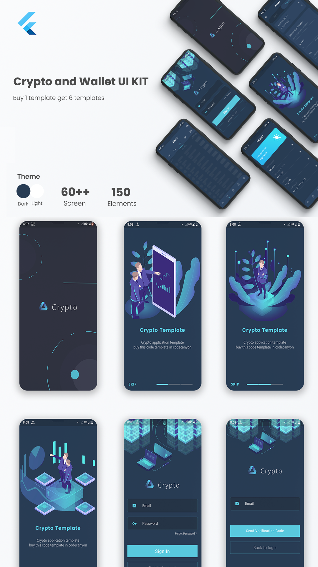 Crypto and Wallet UI KIT Template in flutter screenshot