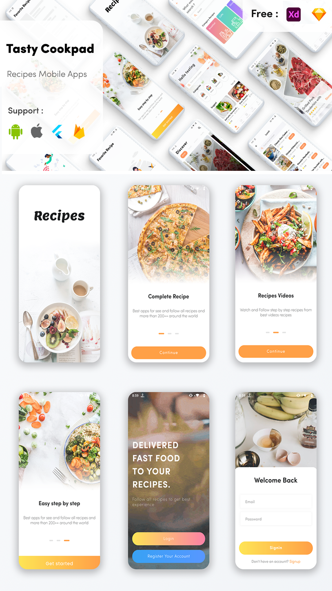 Flutter Recipe App Cookbook with admin panel flutter recipe screenshot