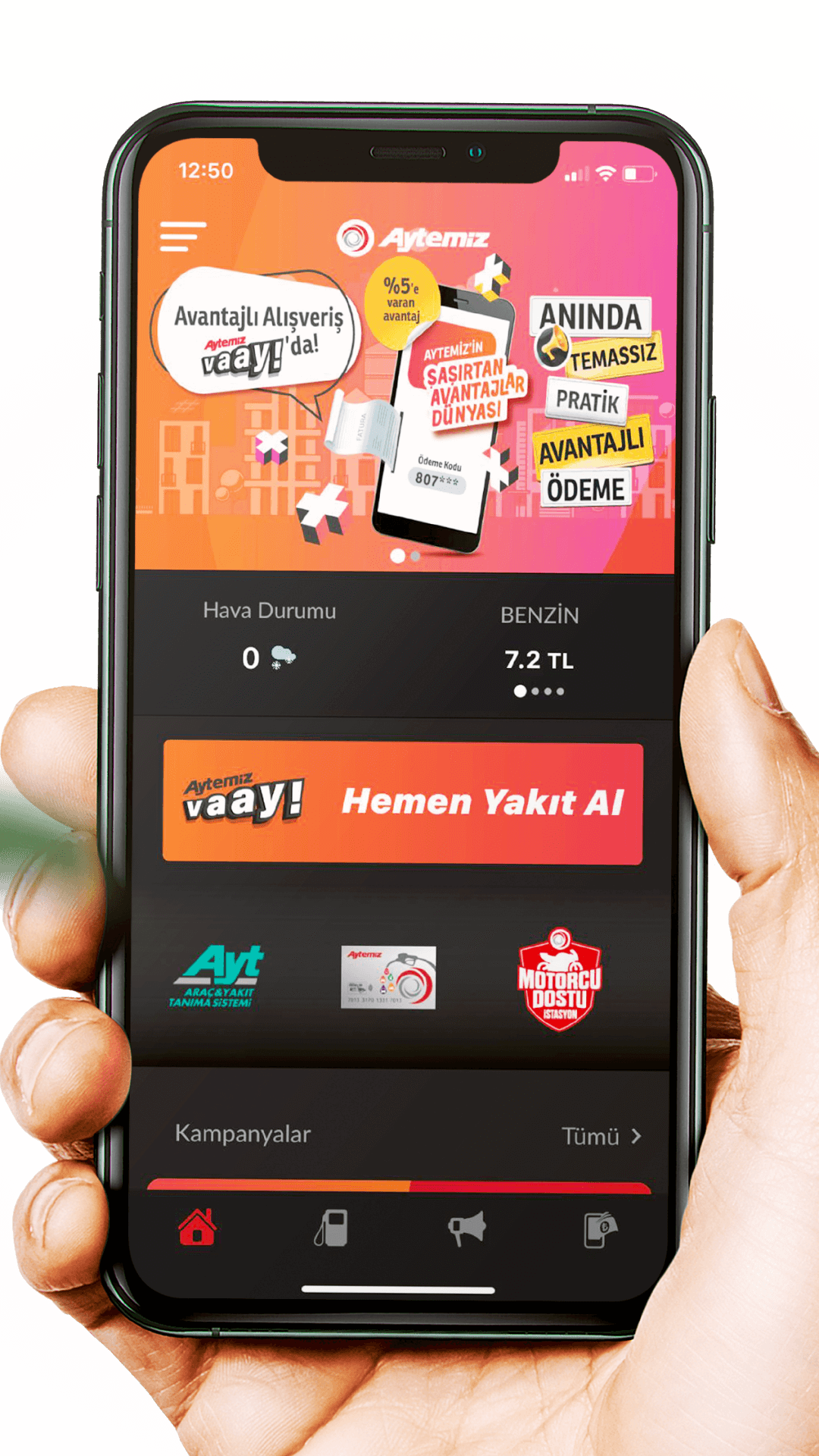 Aytemiz Vaay Mobile Application screenshot