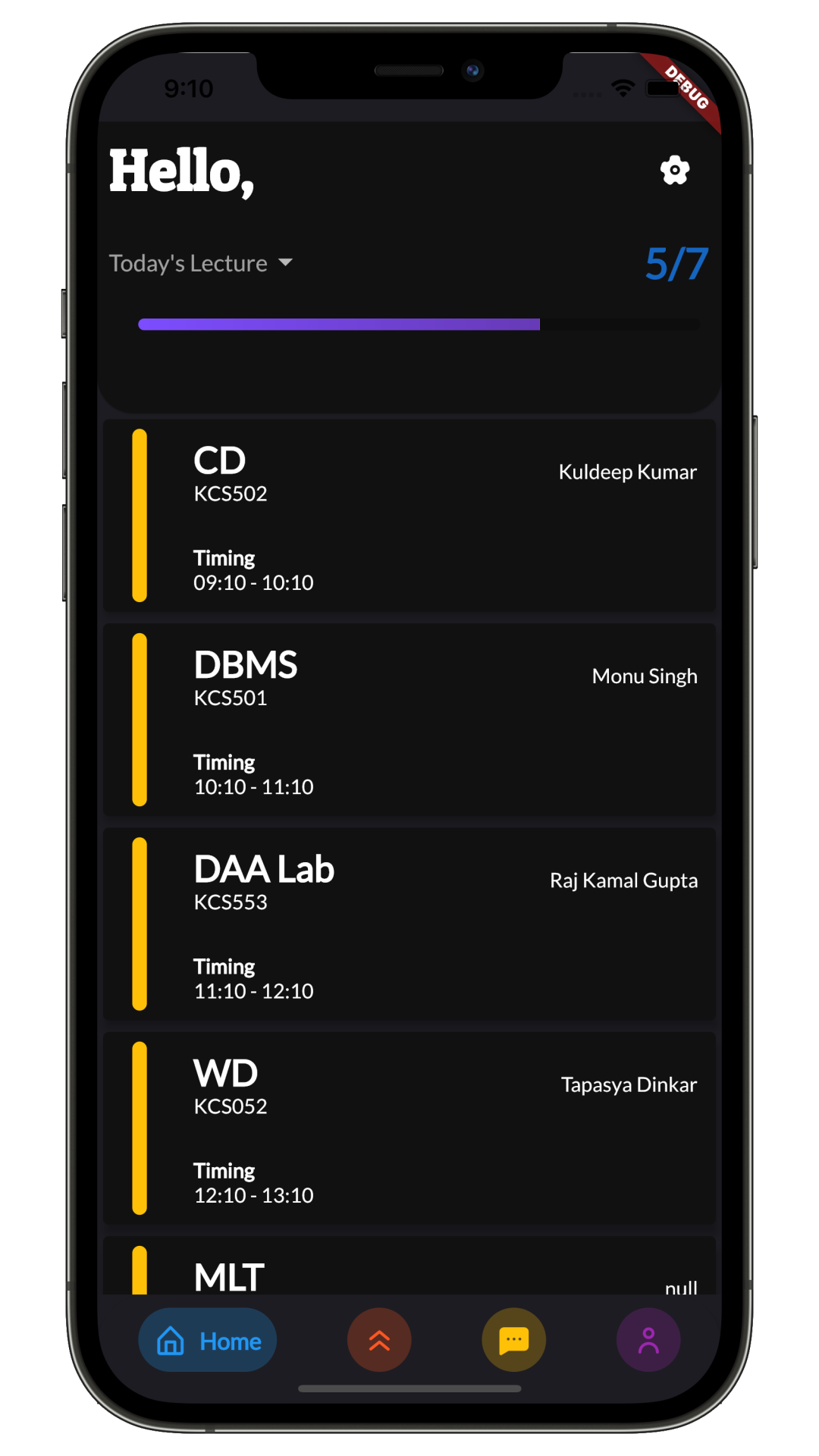 Student Attendance App screenshot
