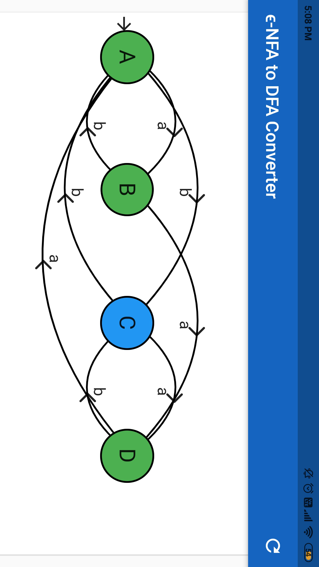 ϵ-NFA to DFA Converter screenshot 4
