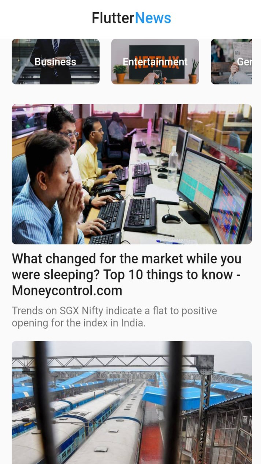 AwesomeFlutterNewsApp screenshot