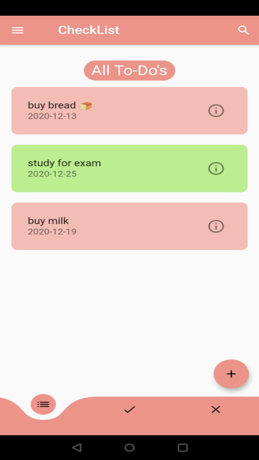 To Do Application screenshot