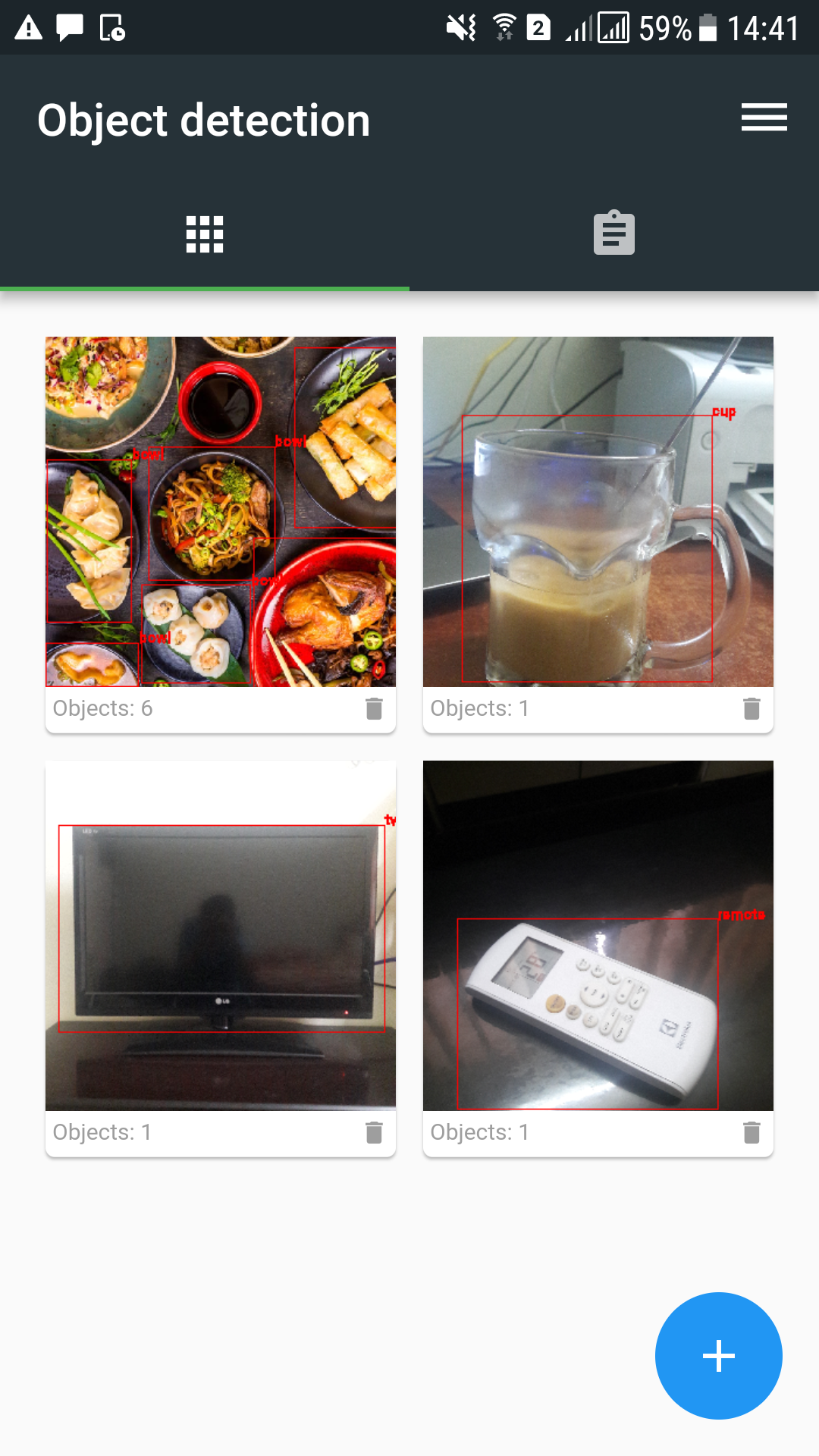 Object detector - Flutter screenshot