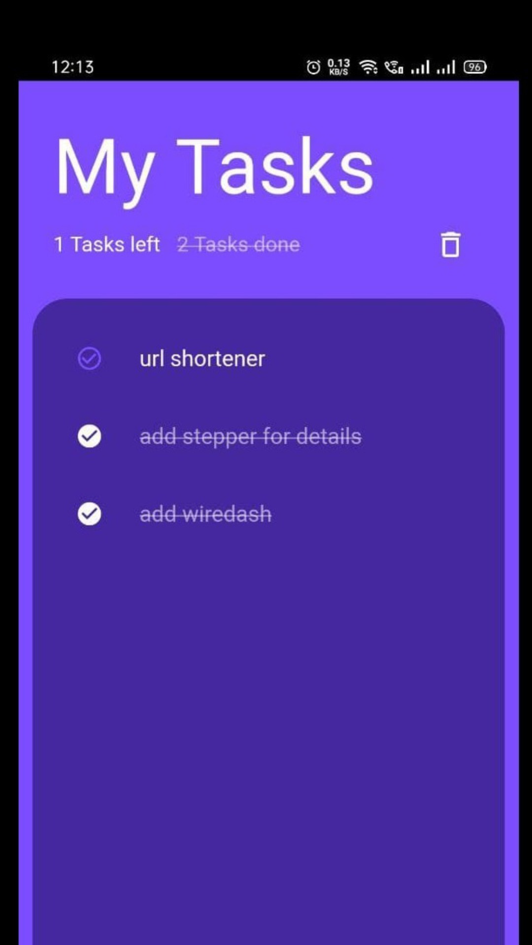 My Draft screenshot