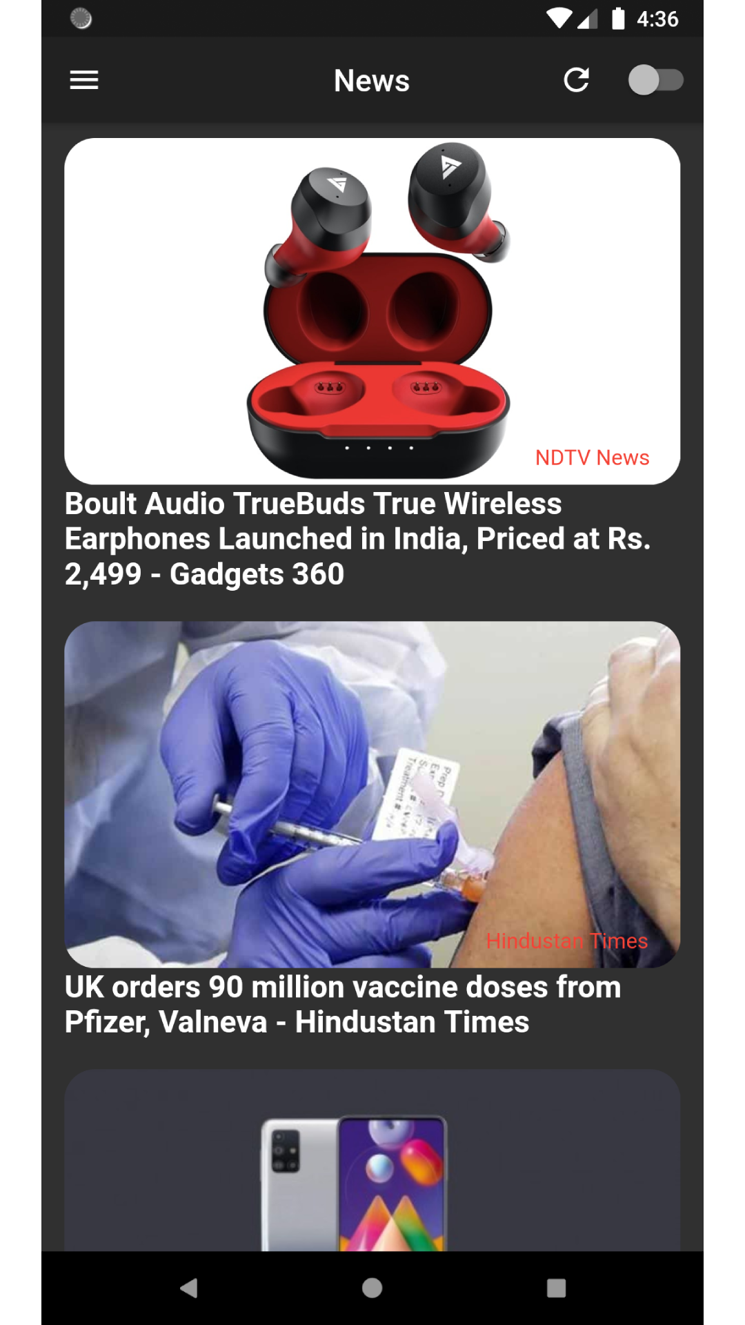 LIVE NEWS APP screenshot