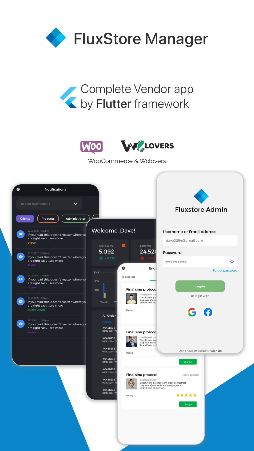 FluxStore Manager - Flutter Vendor App for Woocommerce and WCFM (WCLovers) screenshot