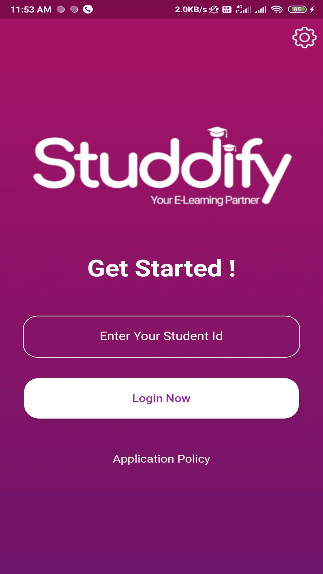 Studdify Application screenshot