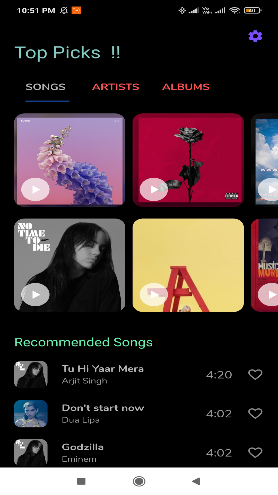 Flutter_music screenshot
