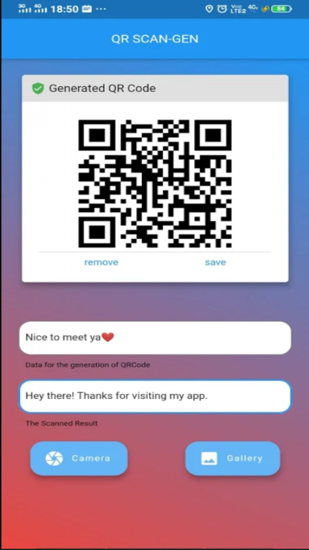 QR ScanGen screenshot