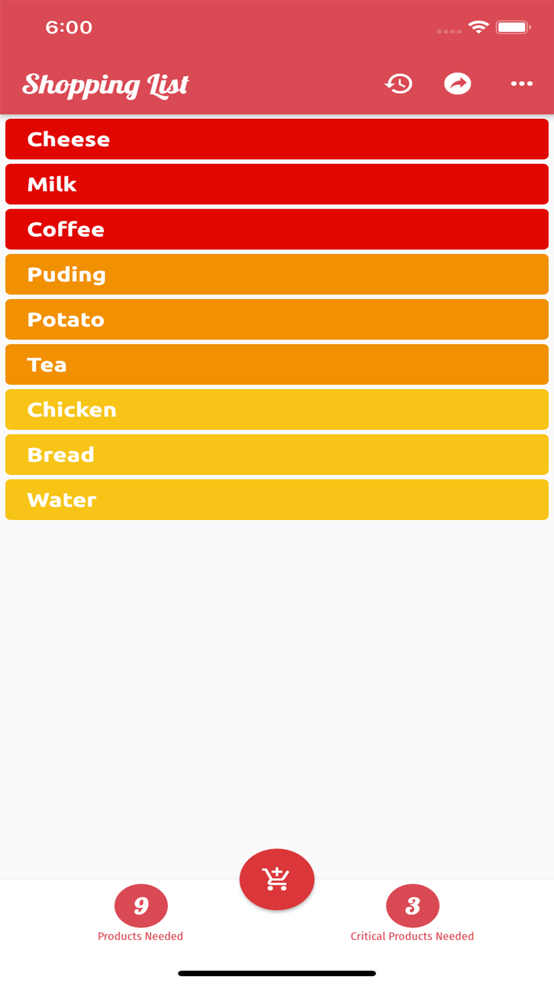 Shopping List screenshot