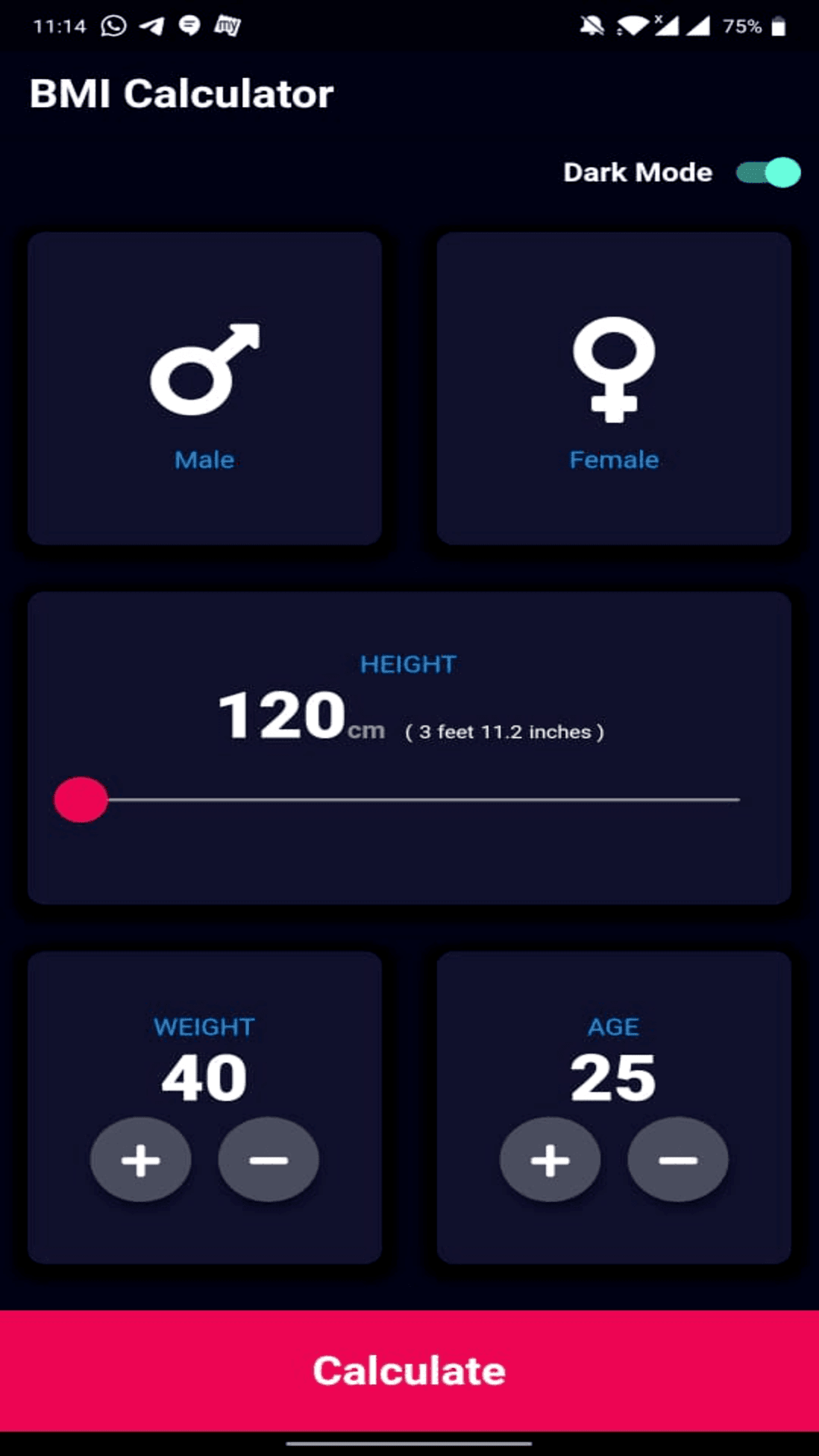 BMI_Finder screenshot