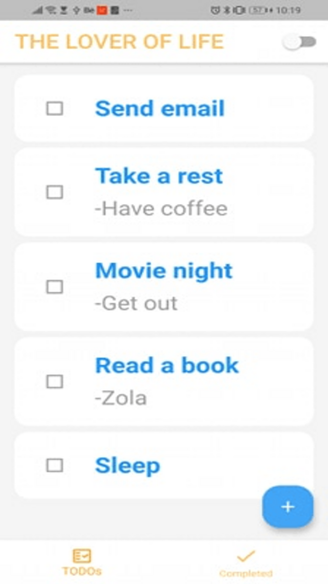 ToDo List screenshot