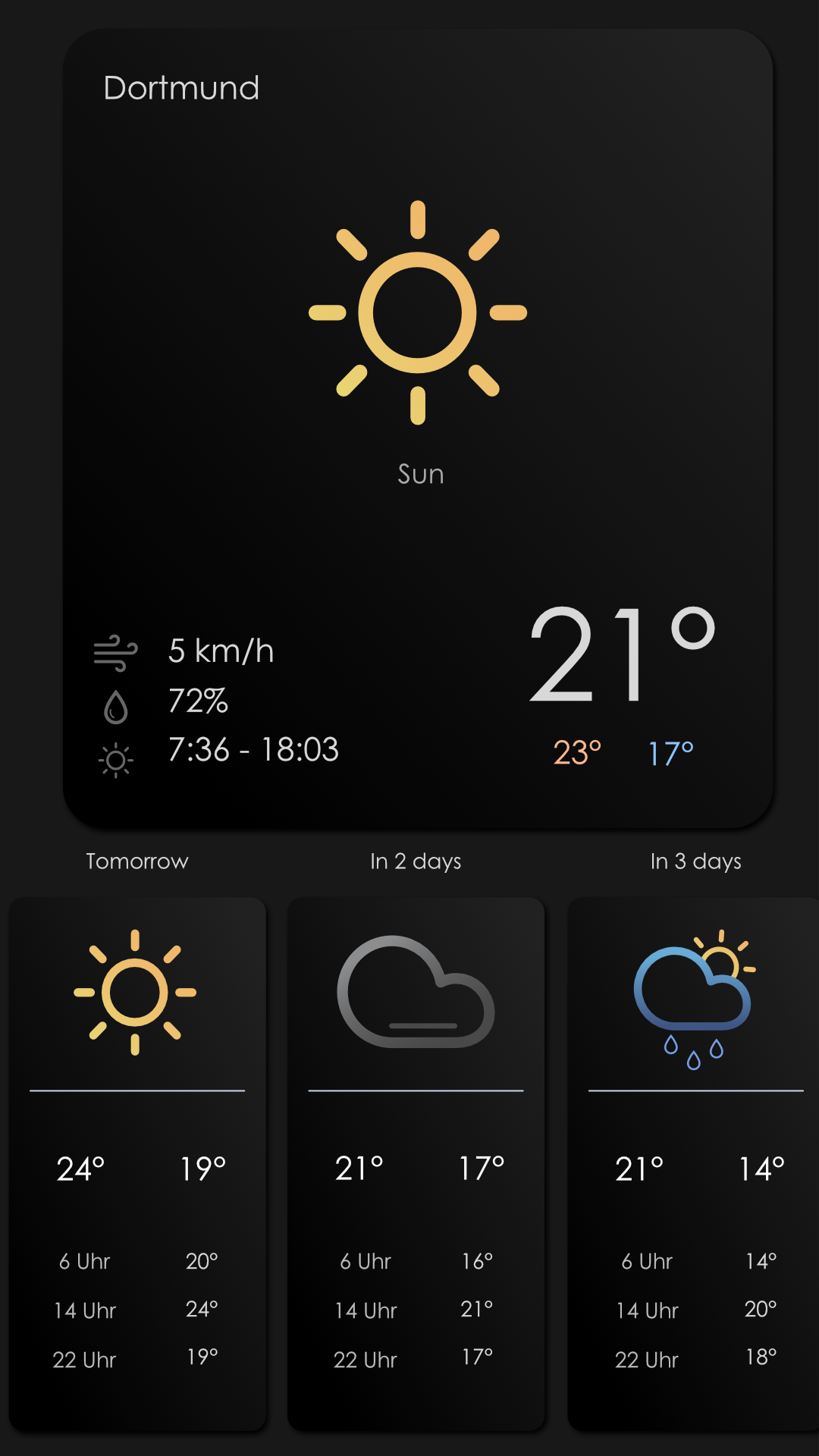Modern Weather App screenshot