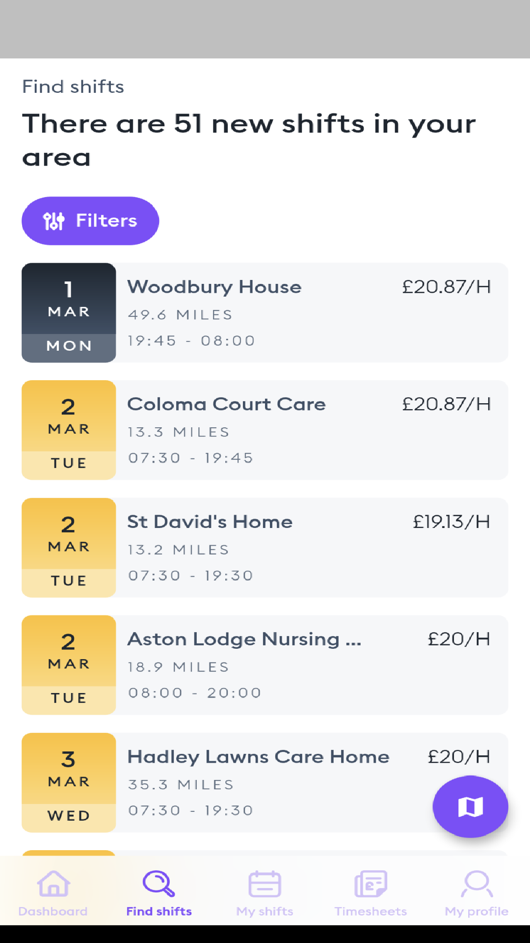 Florence Flex: Nurse & Carer shifts screenshot