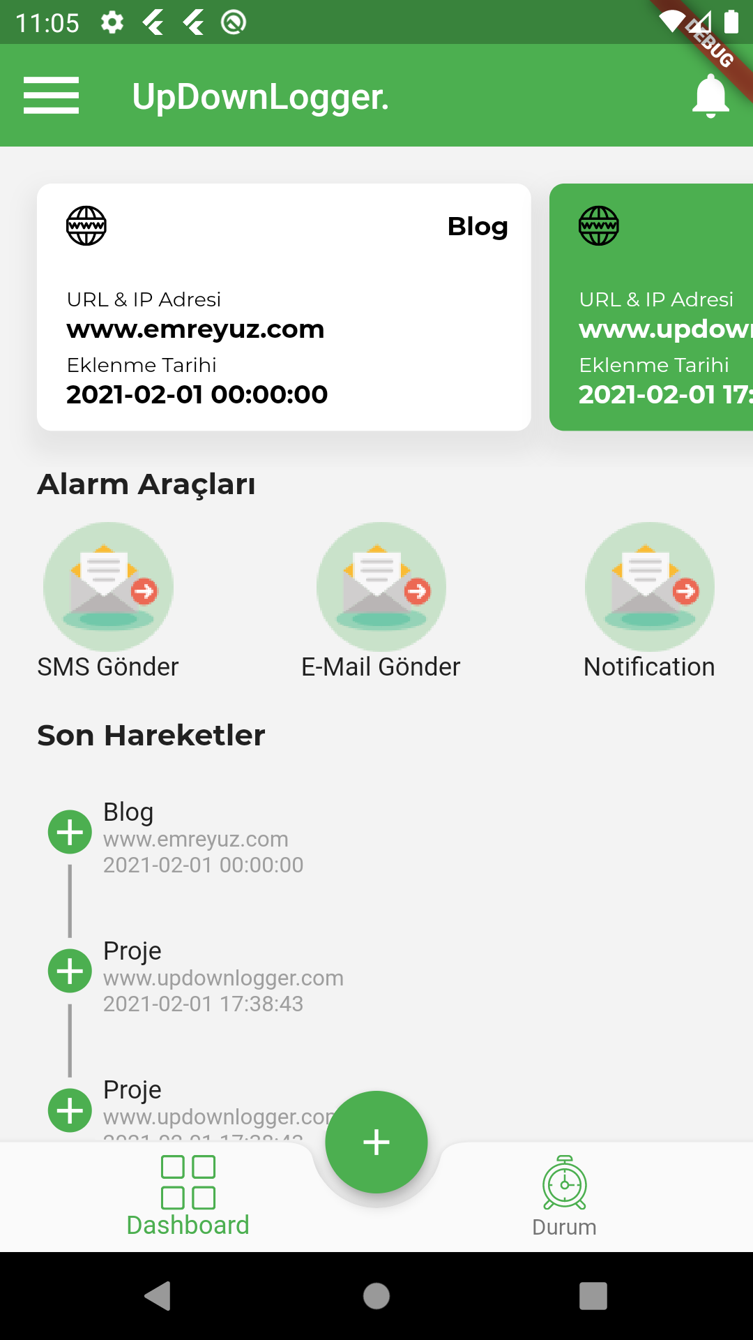 UpDownLogger screenshot