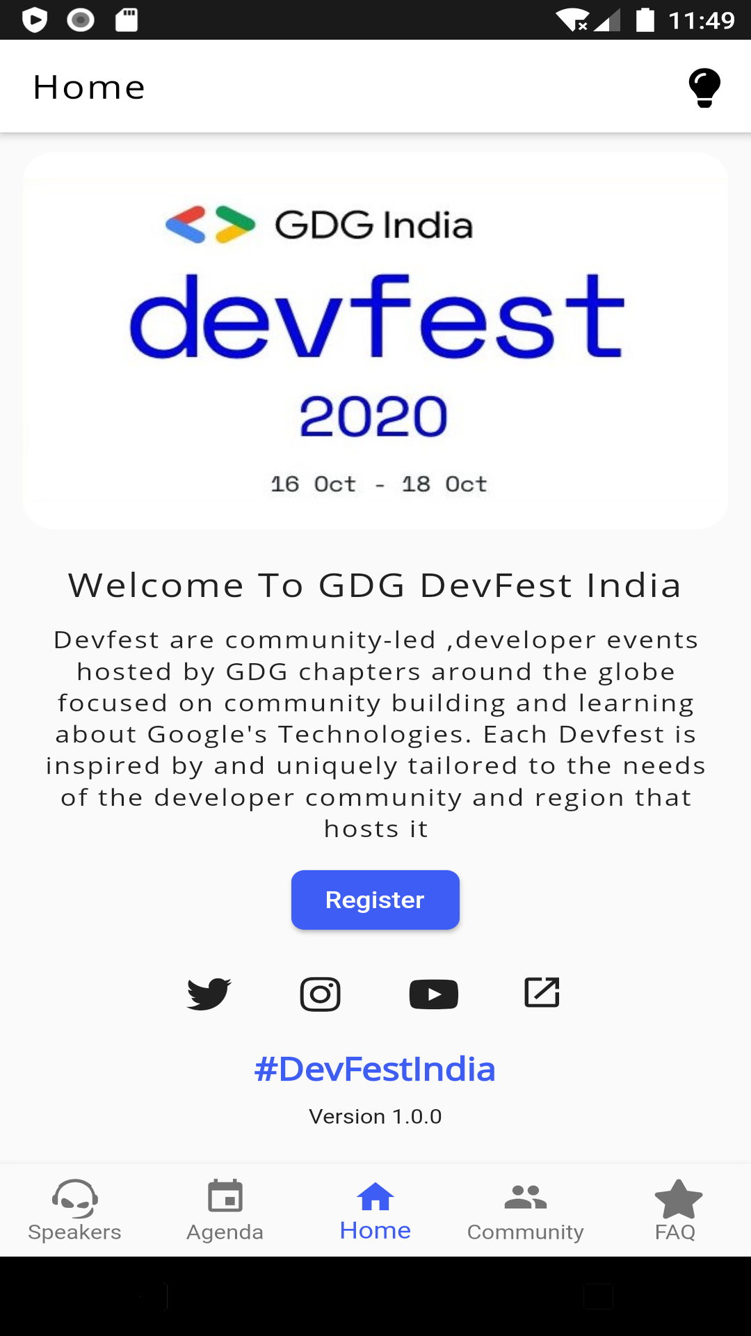 Devfest Event Application screenshot