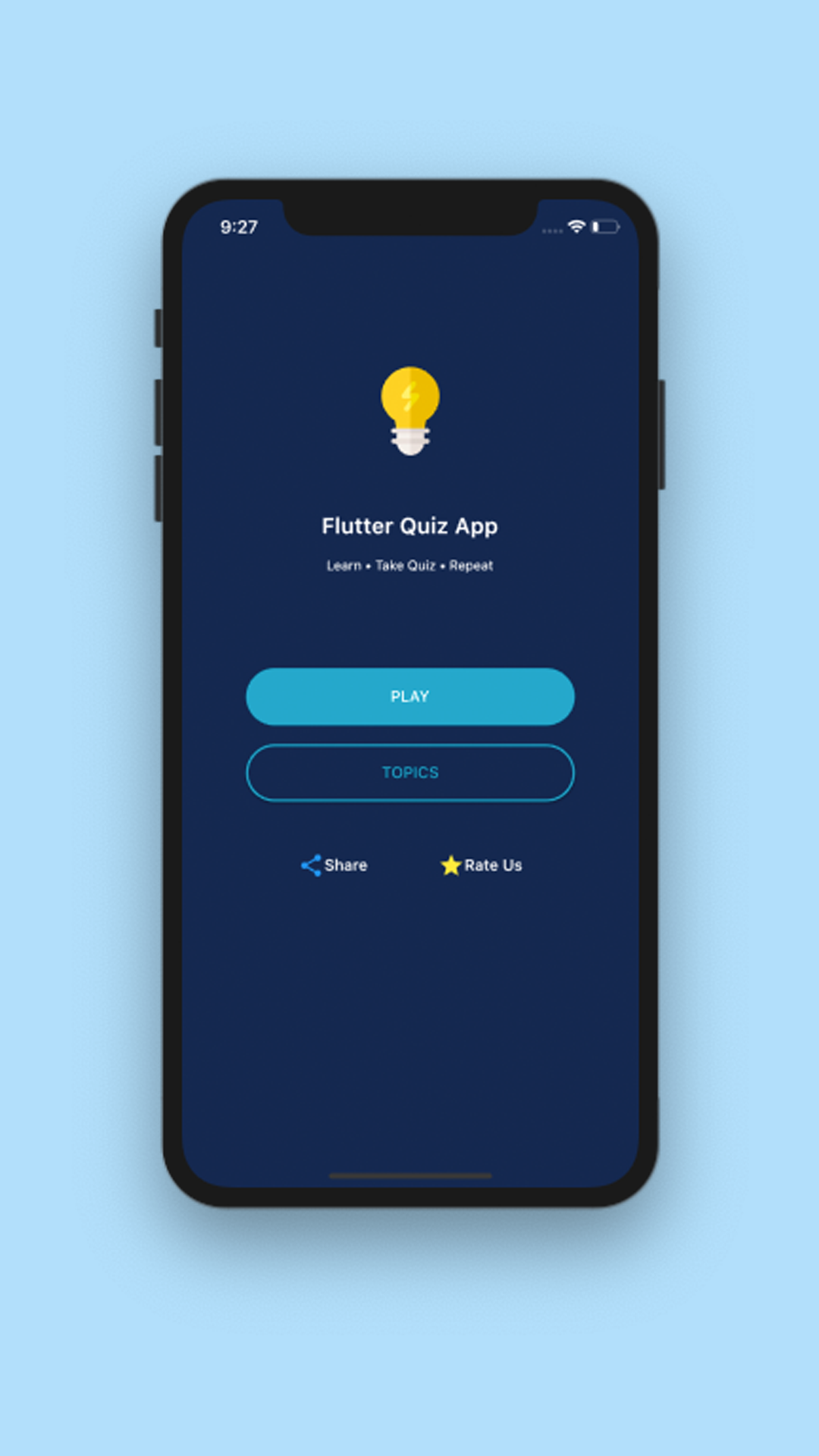 FlutterQuizzApp screenshot