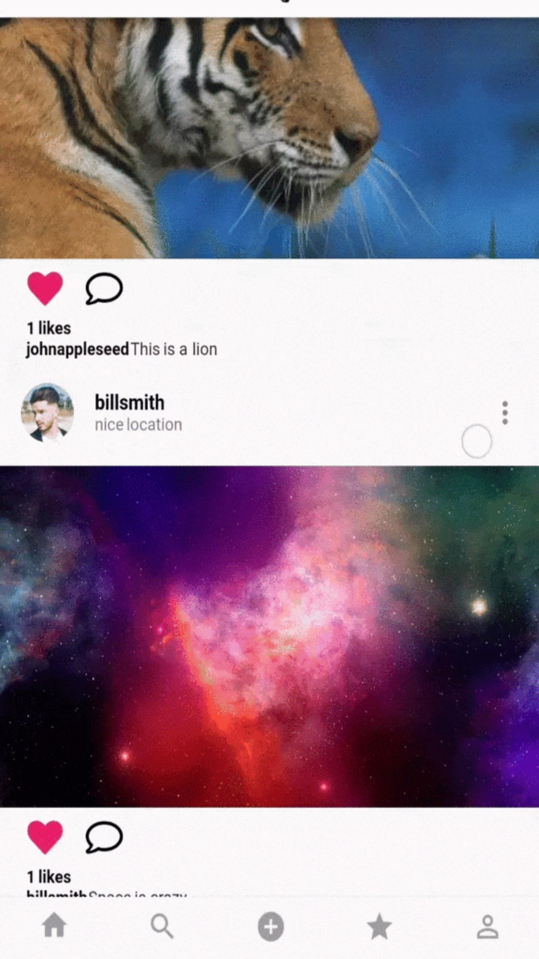 FlutterInsta screenshot
