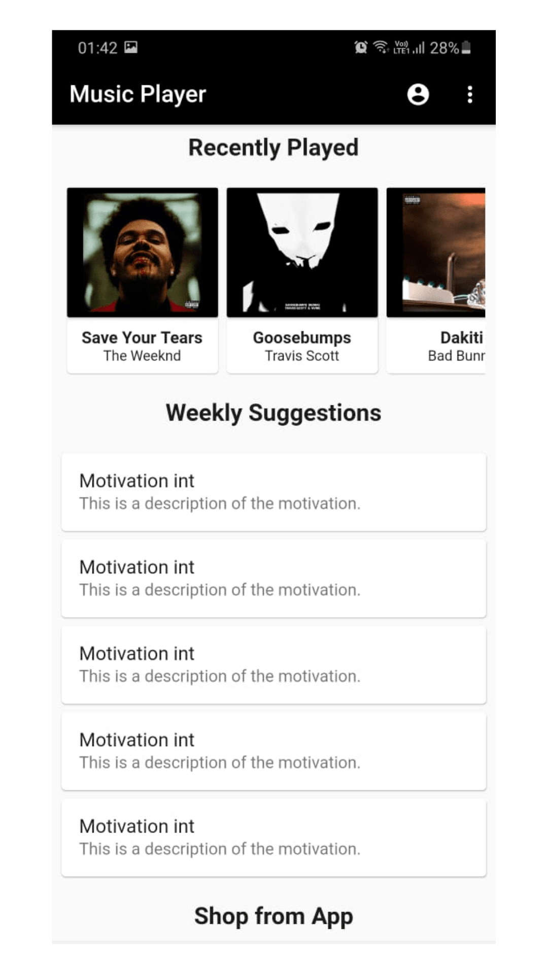 Music Player screenshot