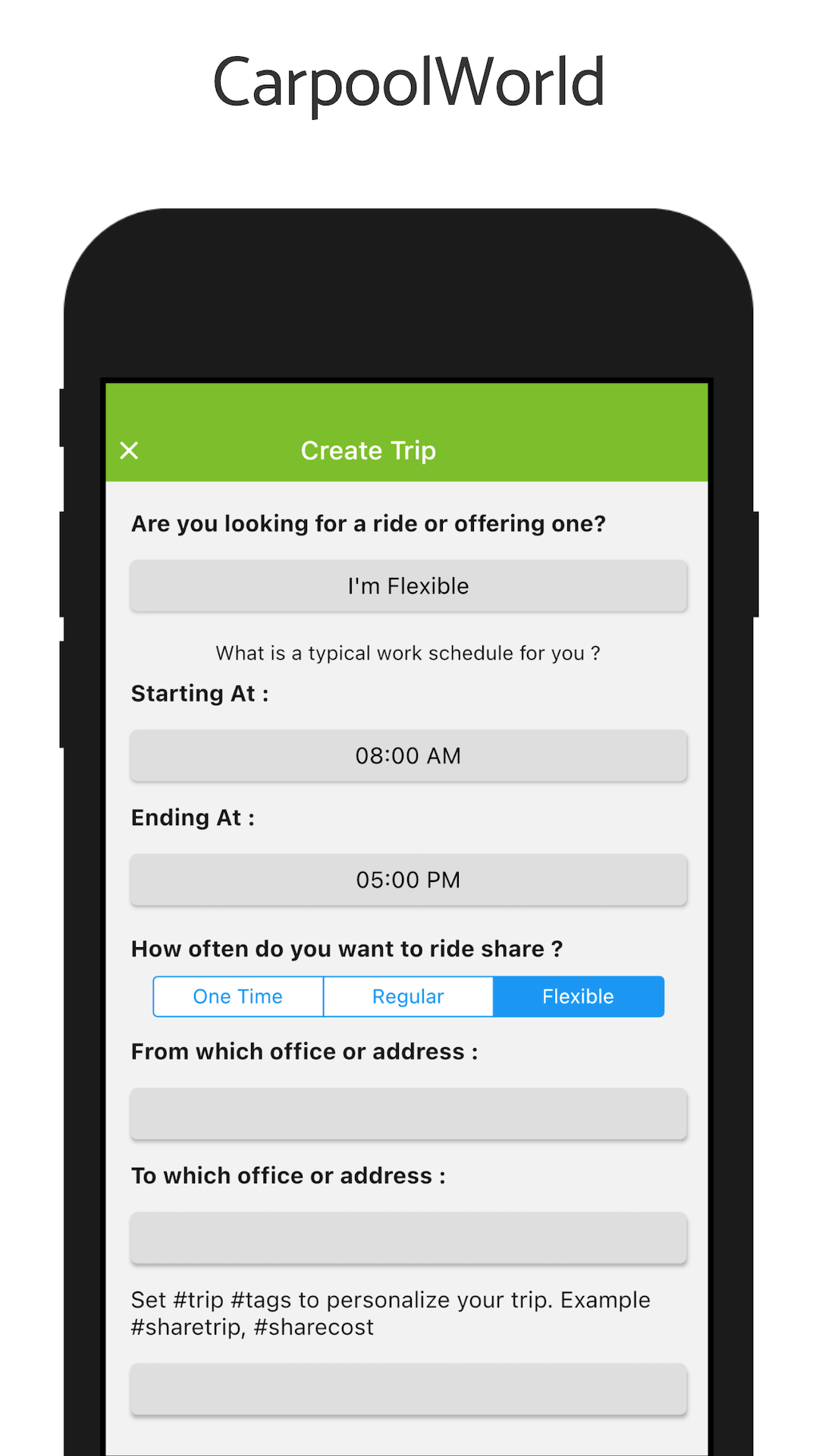 CarpoolWorld screenshot