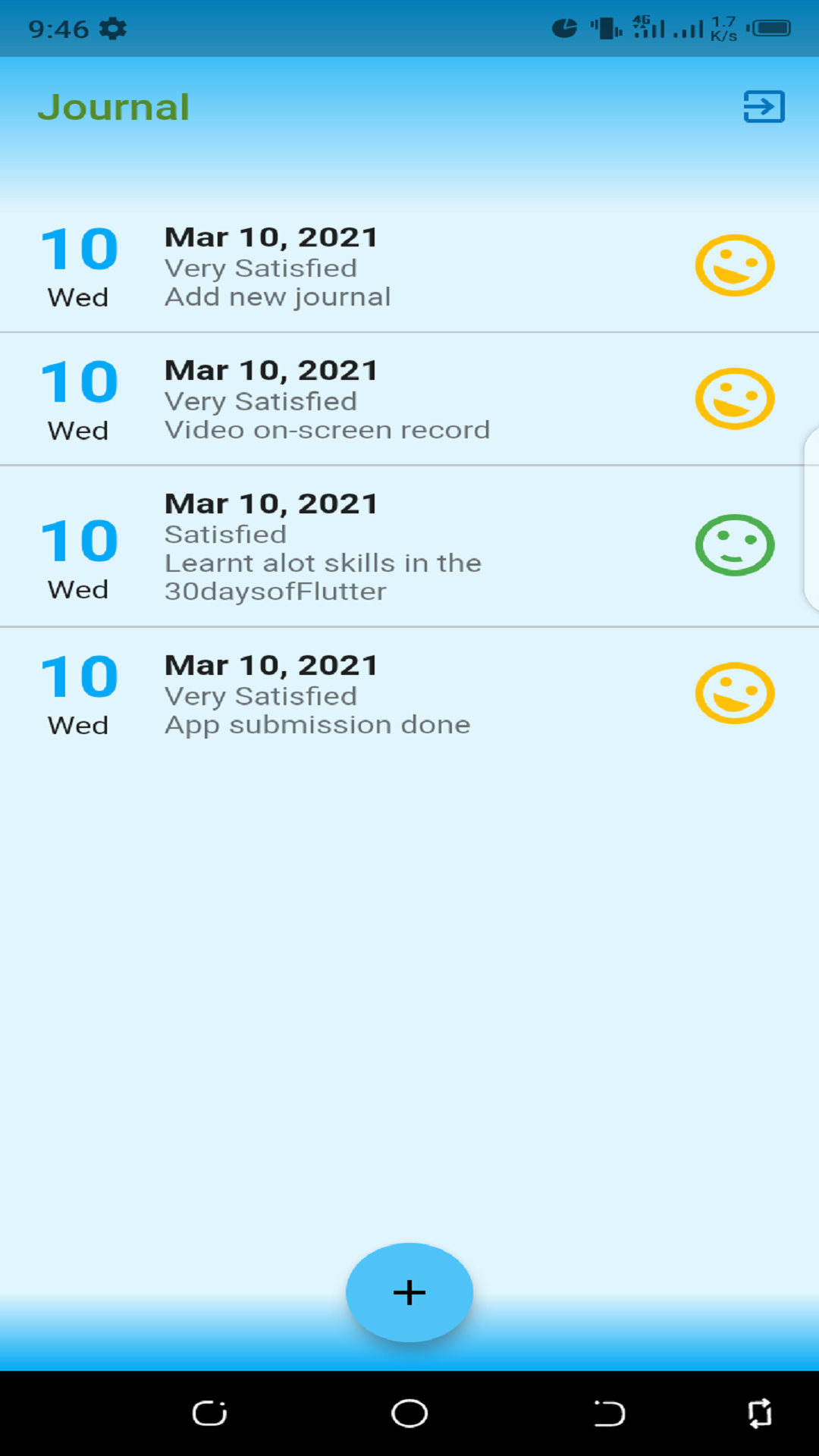 My Journal screenshot