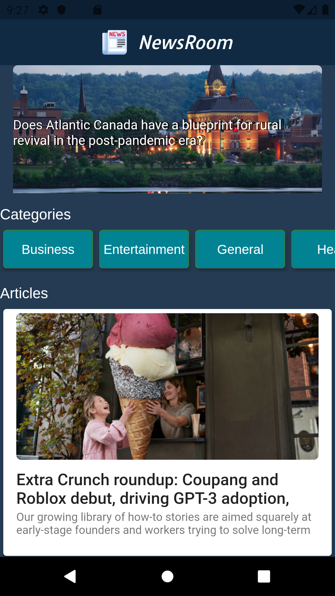 NewsRoom screenshot