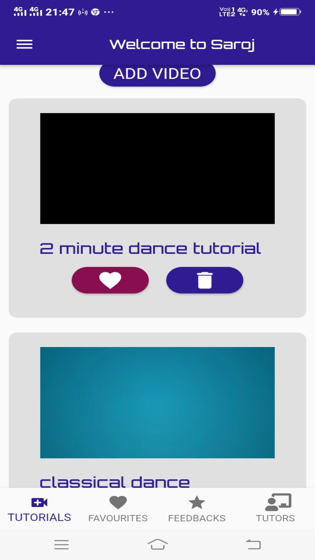 Saroj Dance tutorials screenshot