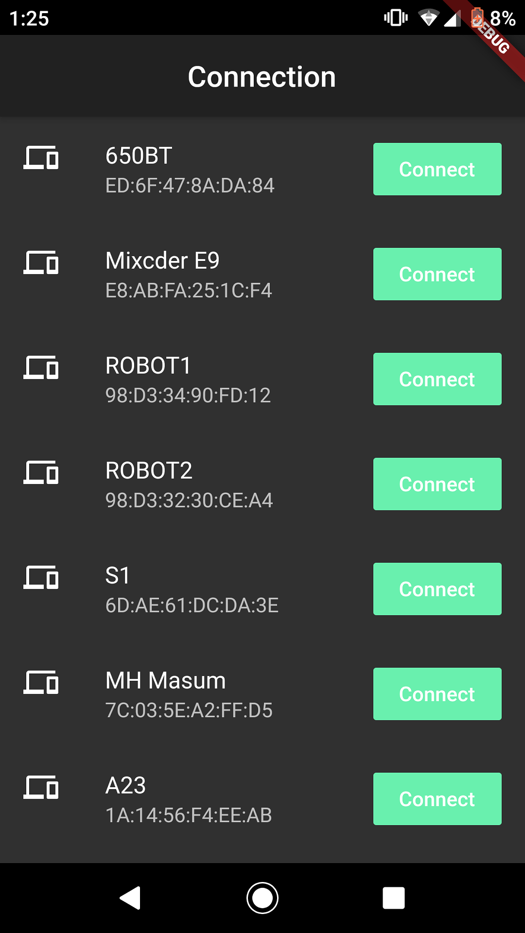 Bluetooth Controller screenshot