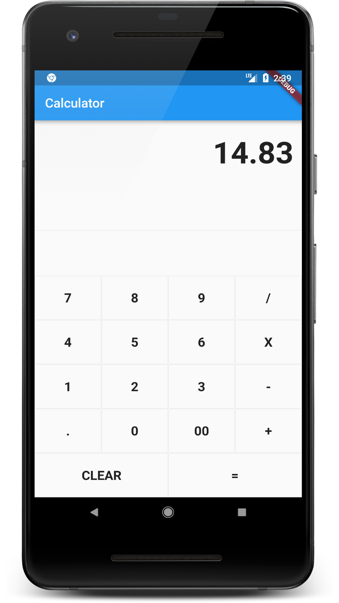 Basic_Flutter_Calculator screenshot