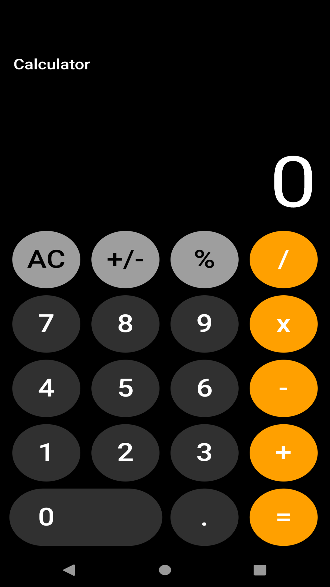Simple_Calculator_darkTheme screenshot
